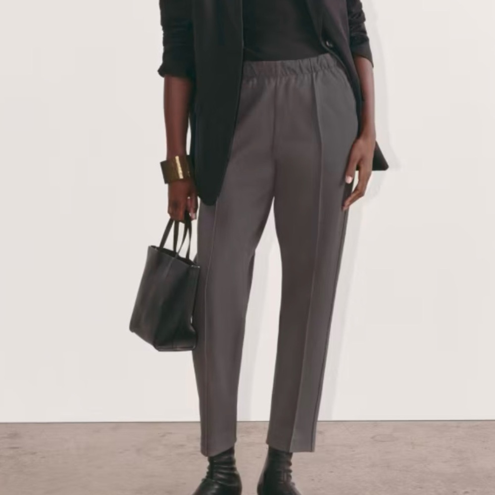 Everlane Dream Ponte Cropped Pants Small Gray